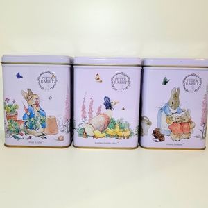 LOT 3 Peter Rabbit Tea Tins - Opened - exp 04/2024